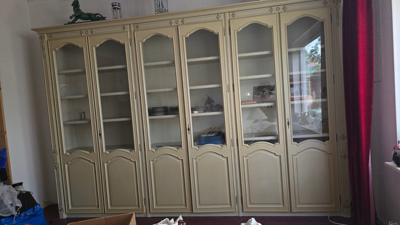 6 deurs boeken,servies kast, Ophalen of Verzenden