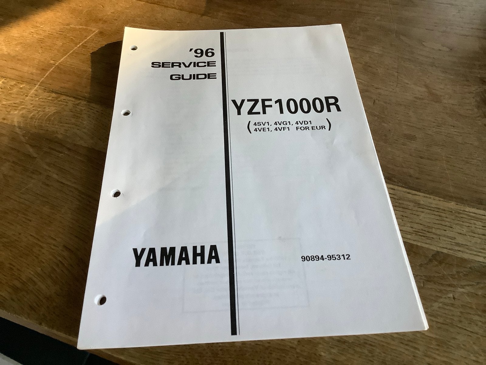 Yamaha YZF1000R '96 Service Guide.    (406), Verzenden, Yamaha