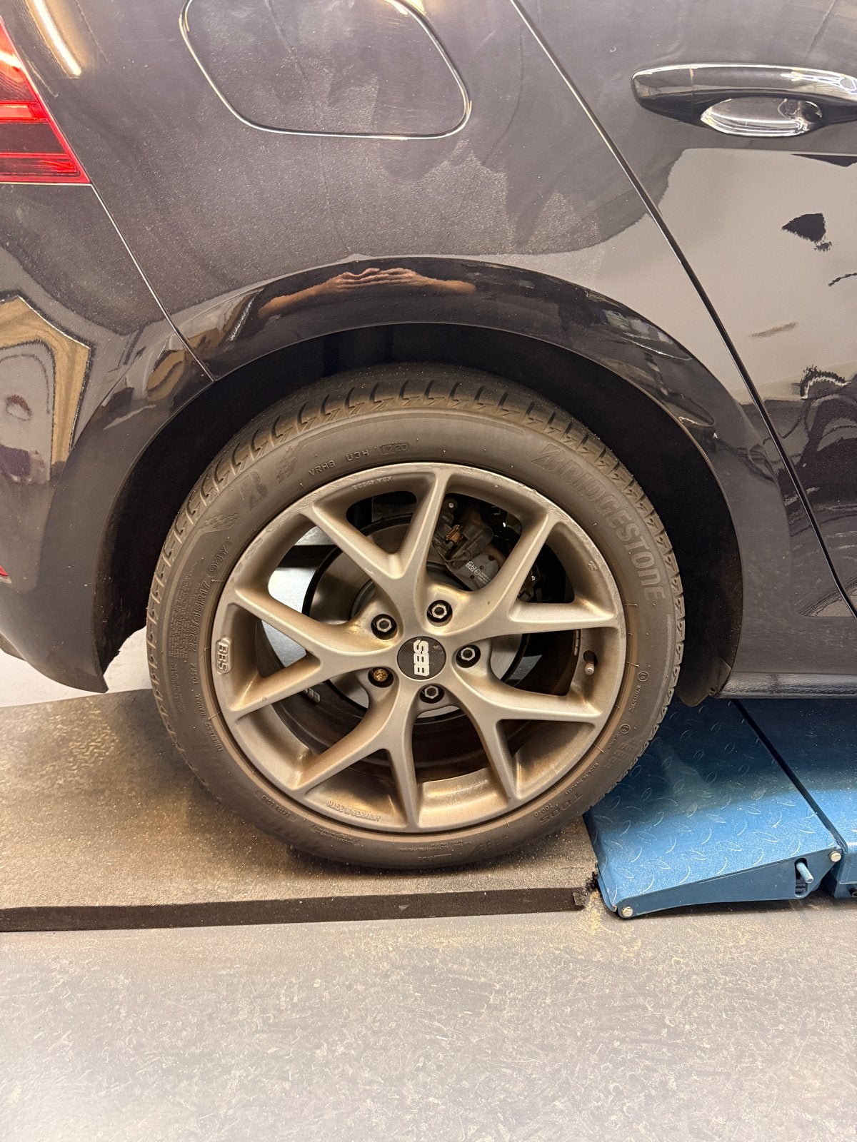 BBS Velgen met zomerbanden voor Golf 7 - 225/45/17, Gebruikt, Banden en Velgen, 17 inch, Ophalen of Verzenden