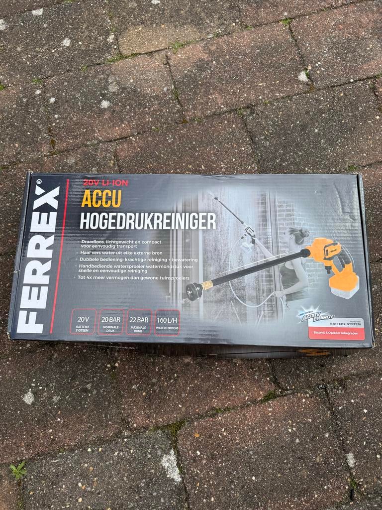Ferrex 20V Li-Ion Accu Hogedrukreiniger - Nieuw, Tuin en Terras, Ophalen, Nieuw