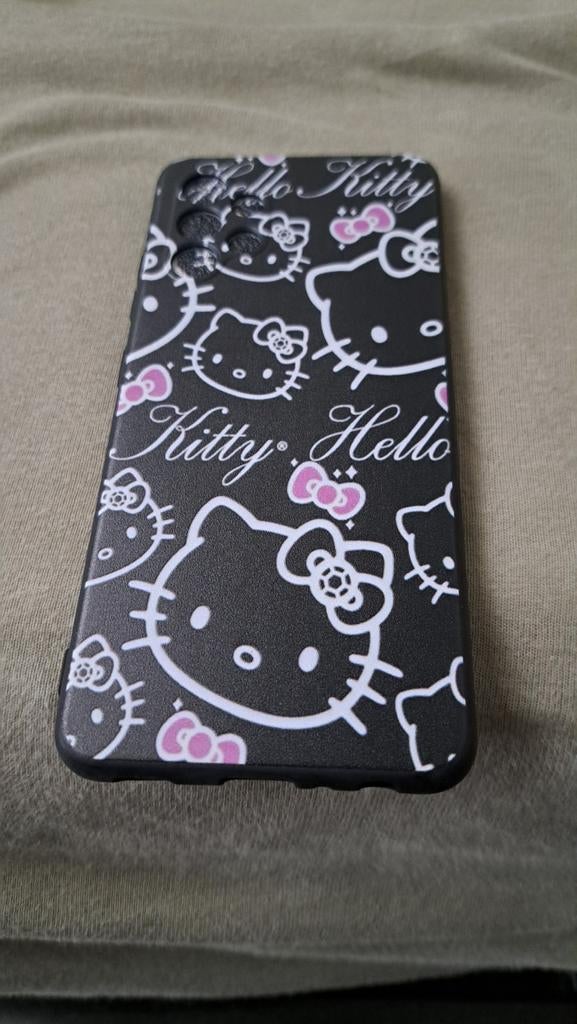 Hello Kitty telefoonhoesje - Zwart met roze strikjes, Verzenden, Zo goed als nieuw, Hoesje of Tasje