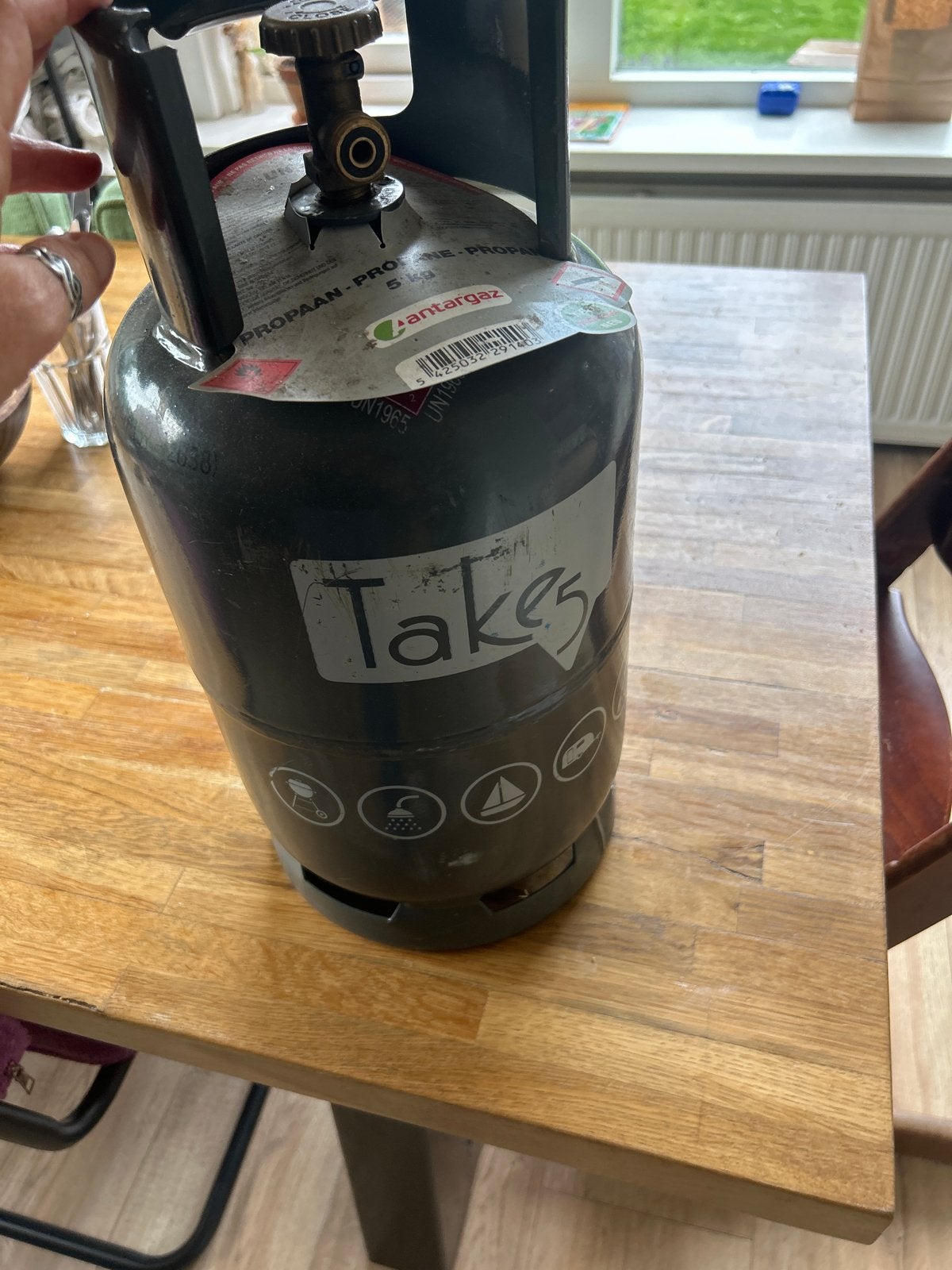 Antargaz Takes propaan gasfles 5 kg, Ophalen, Gebruikt