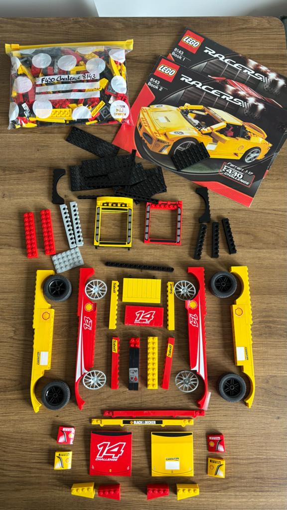 LEGO Racers Ferrari F430 Challenge (8143) - Complete set, Lego, Ophalen of Verzenden, Zo goed als nieuw, Compleet