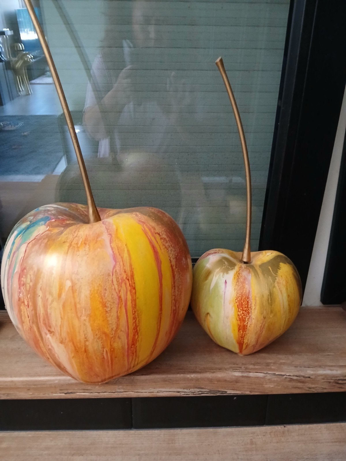 Kleurrijke appels hand geschilderd, Ophalen of Verzenden, Zo goed als nieuw