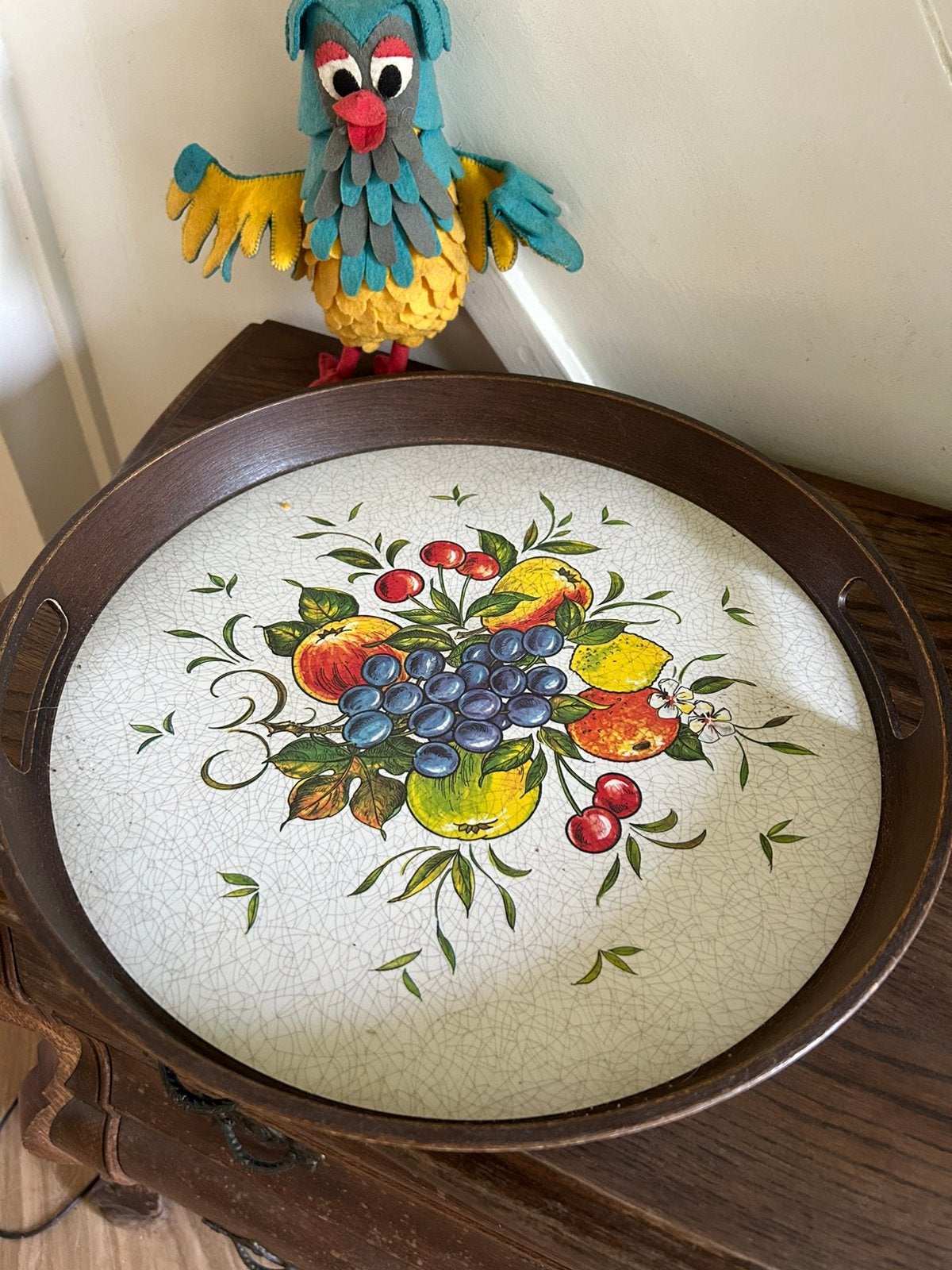 Vintage dienblad fruit, Ophalen of Verzenden, Huis en Inrichting