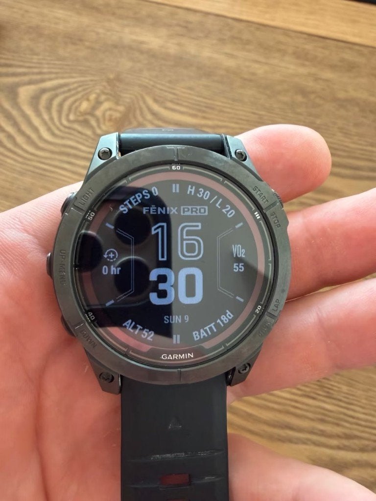 Garmin Fenix 7 Pro Sapphire Solar 47mm Titanium, Zwart, Garmin, Ophalen of Verzenden, Zo goed als nieuw