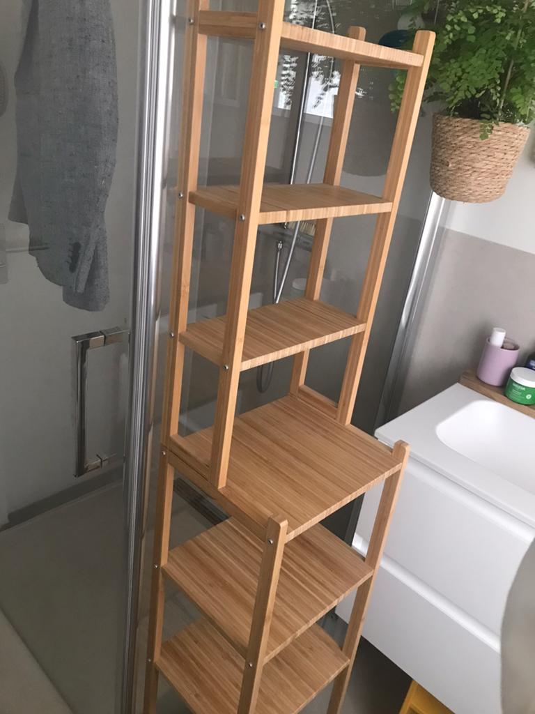 Ikea Ragund bamboe badkamerkastje, Ophalen, (Half)hoge kast, Minder dan 50 cm, Zo goed als nieuw