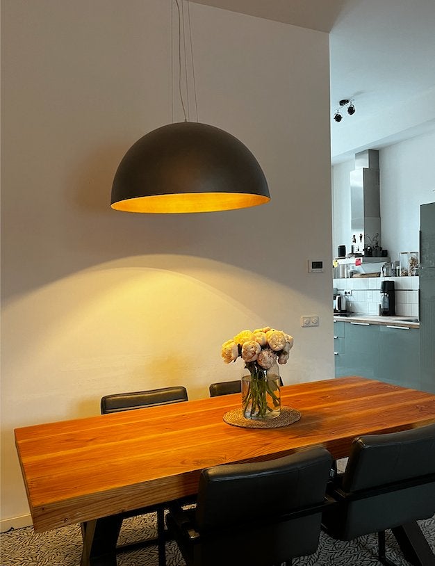 Grote industriële hanglamp / pendant lamp koepel, Ophalen, Gebruikt, Industriële, Metaal