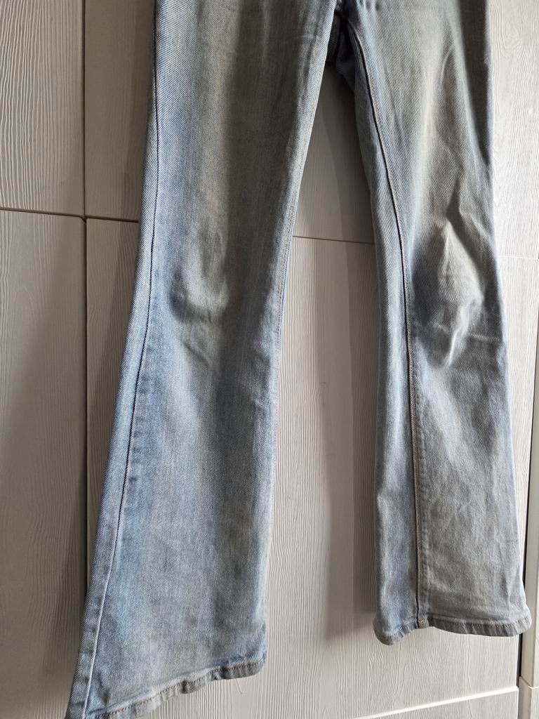 Shoeby JM spijkerbroek maat 176 flared leg, Broek, Gebruikt, Jongen of Meisje, Ophalen of Verzenden