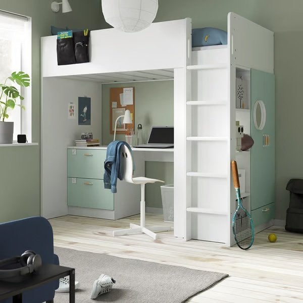 ikea hoogslaper smastad, Kinderen en Baby's, Kinderkamer | Stapelbedden en Hoogslapers, Ophalen, Zo goed als nieuw, Hoogslaper