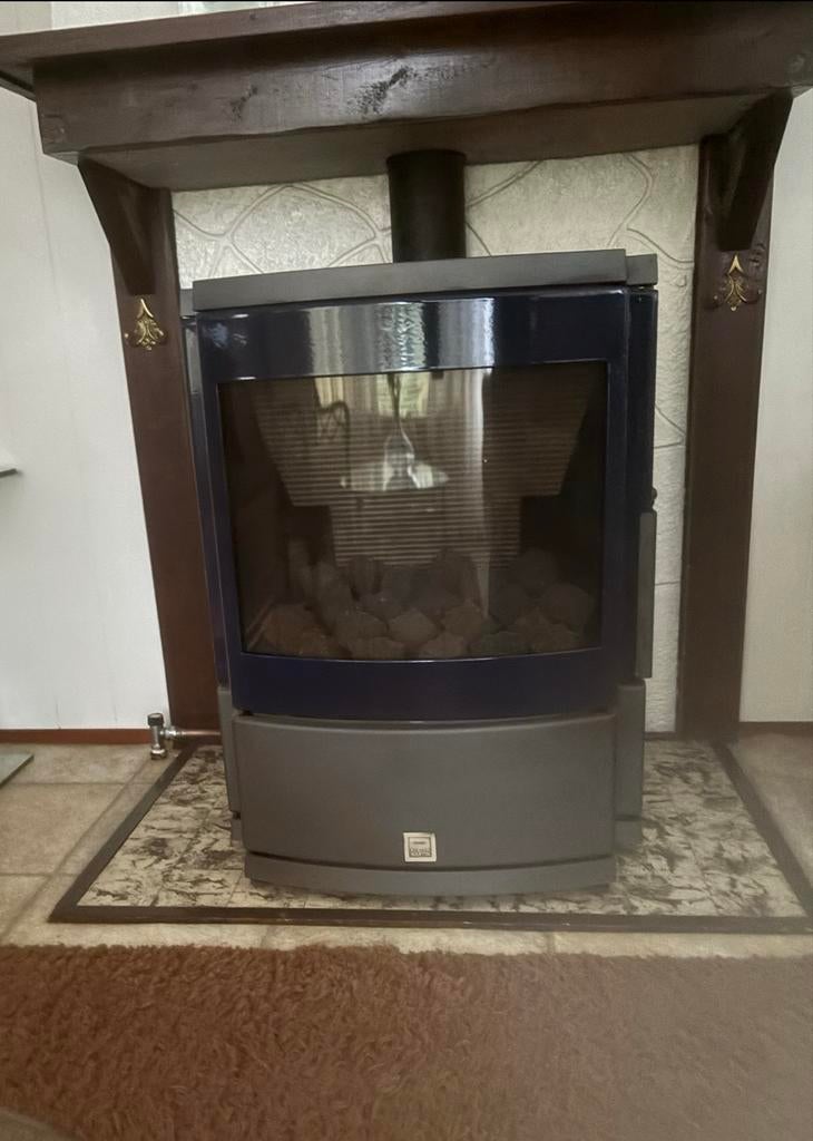 Moderne Gaskachel (Propaan, om te bouwen naar aardgas), Huis en Inrichting, Kachels, Ophalen, Gebruikt, Gas, Vrijstaand