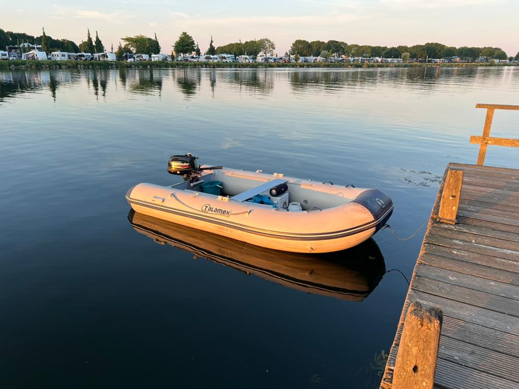 Talamex TLX 350 Comfortline + Mercury 5 pk Viertakt, Ophalen, Zo goed als nieuw