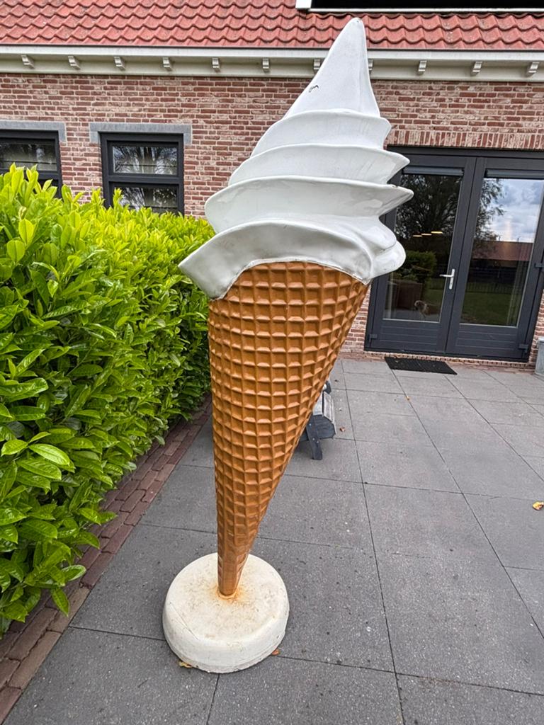 Verrijdbare reclame soft ijs 180 cm hoog, Ophalen, Gebruikt, Reclamebord