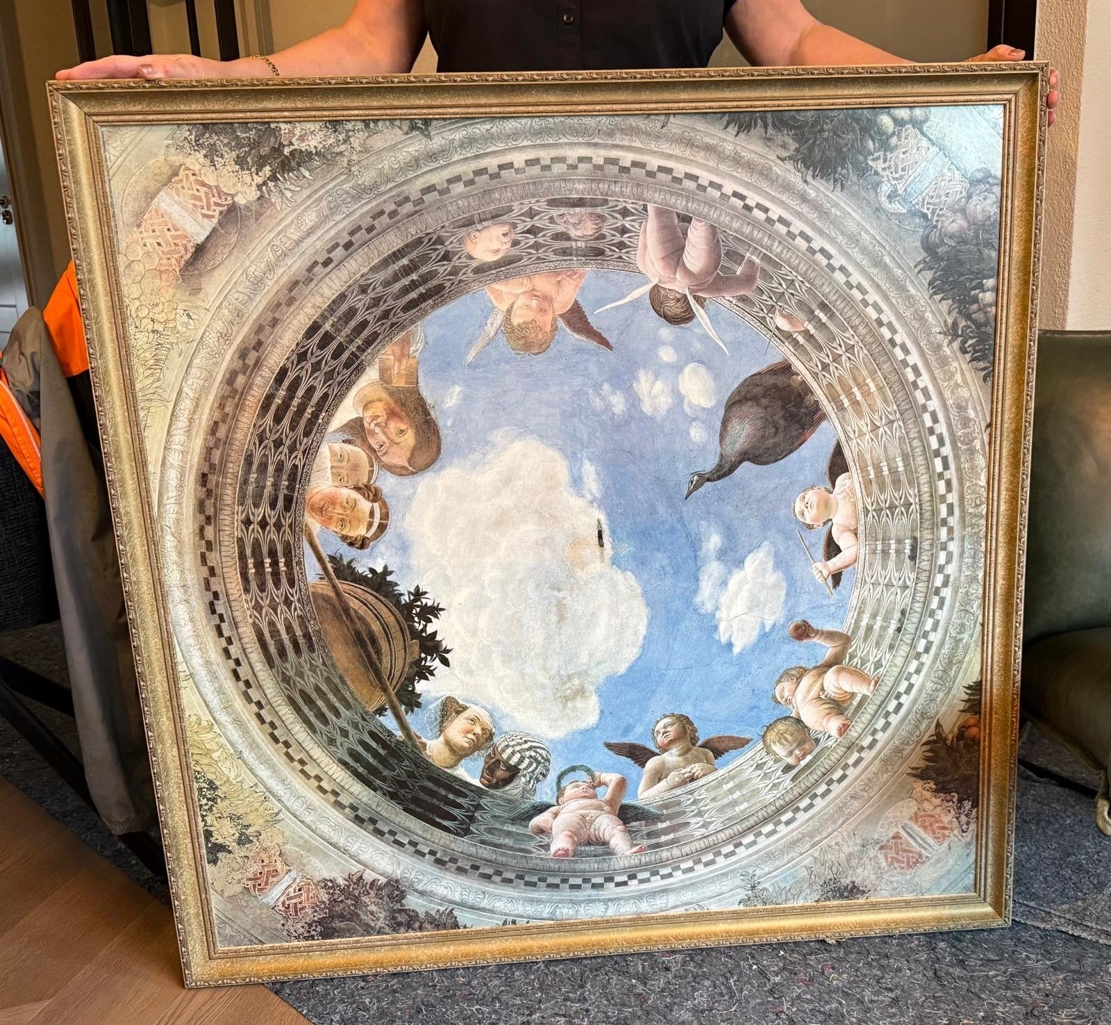 Grote ingelijste kunstdruk Andrea Mantegna (Oculus) - Expo, Ophalen, Doek, Olieverf, Klassiek