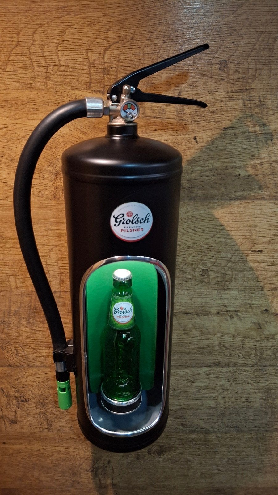 Grolsch brandblusser lamp, Ophalen of Verzenden, Reclamebord, Plaat of Schild, Grolsch