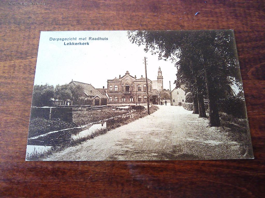 L33 - Lekkerkerk - Raadhuis - Mooi/Oud, Ophalen of Verzenden, 1940 tot 1960, Zuid-Holland