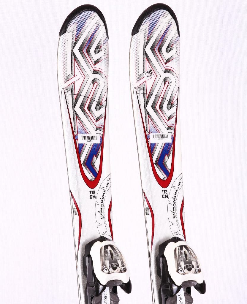 112 kinder ski's K2 COMANCHE, white/blue + Marker 4.5, Sport en Fitness, Skiën en Langlaufen, Overige merken, Gebruikt, 100 tot 140 cm