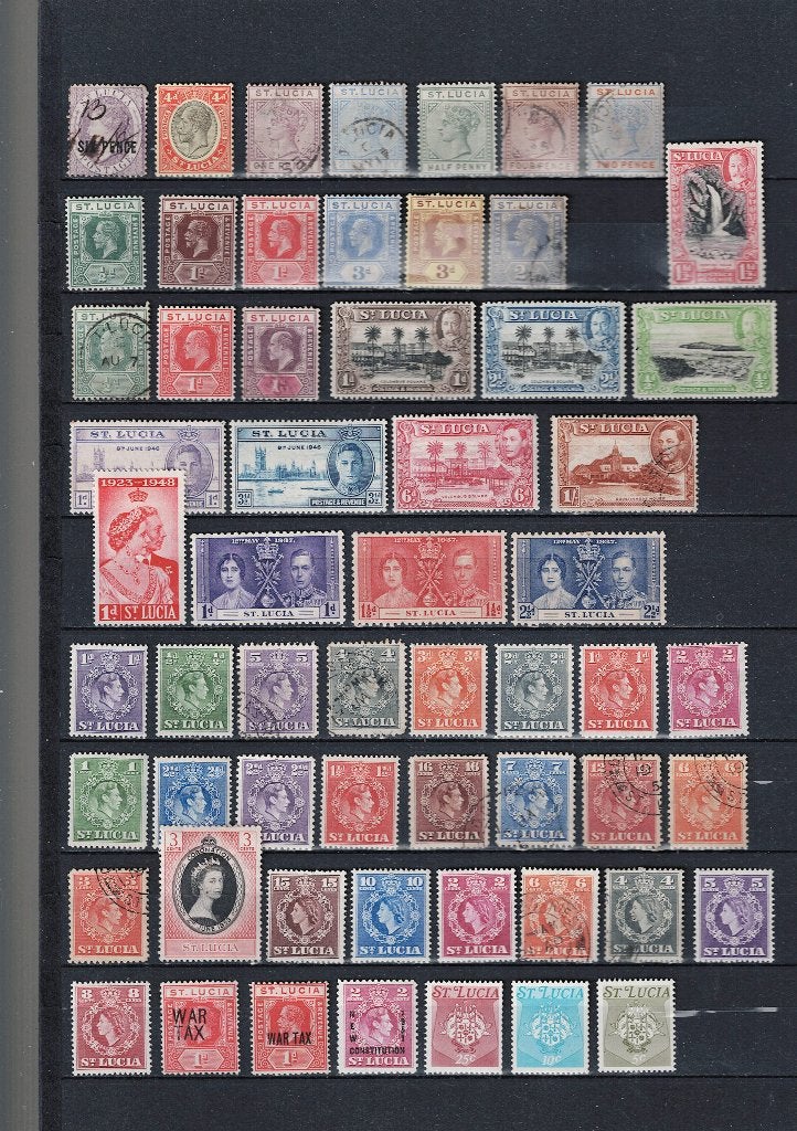 St. Lucia  Postfris en gestempeld, Postzegels en Munten, Verzenden, Postfris, Midden-Amerika