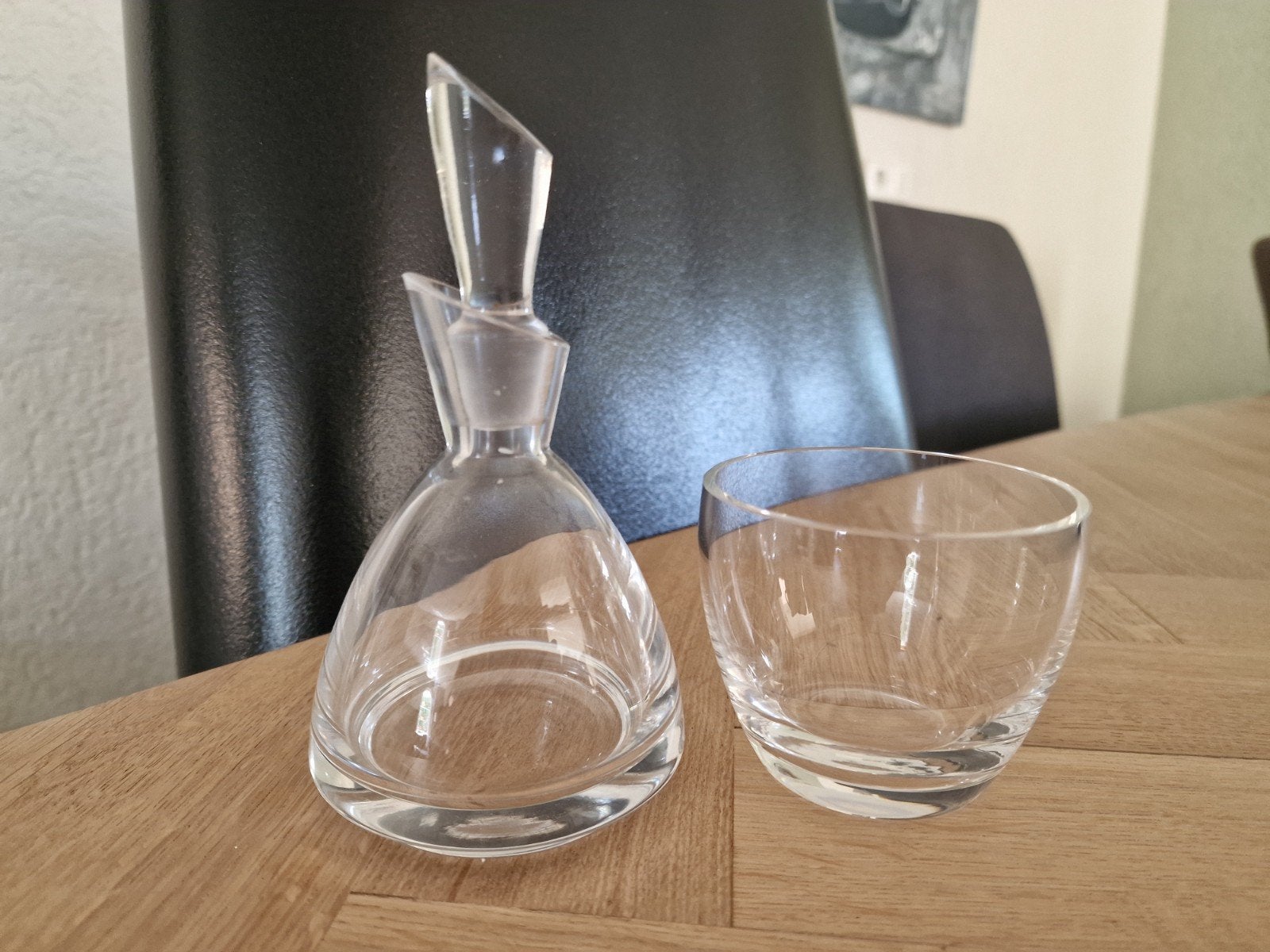 Glazen karaf met stop - Modern design, Ophalen of Verzenden