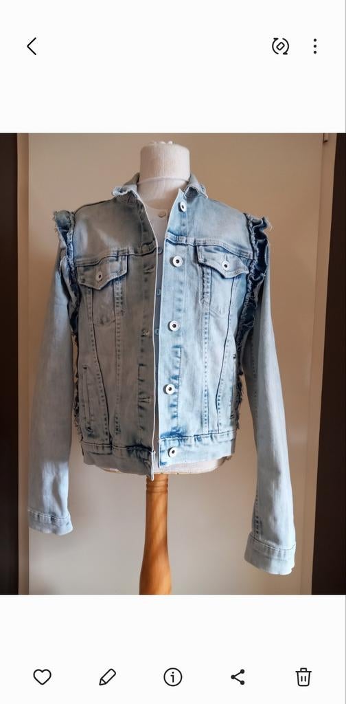 Spijkerjas/jack mt M, Maat 38/40 (M), Blauw, Ophalen of Verzenden, Zo goed als nieuw