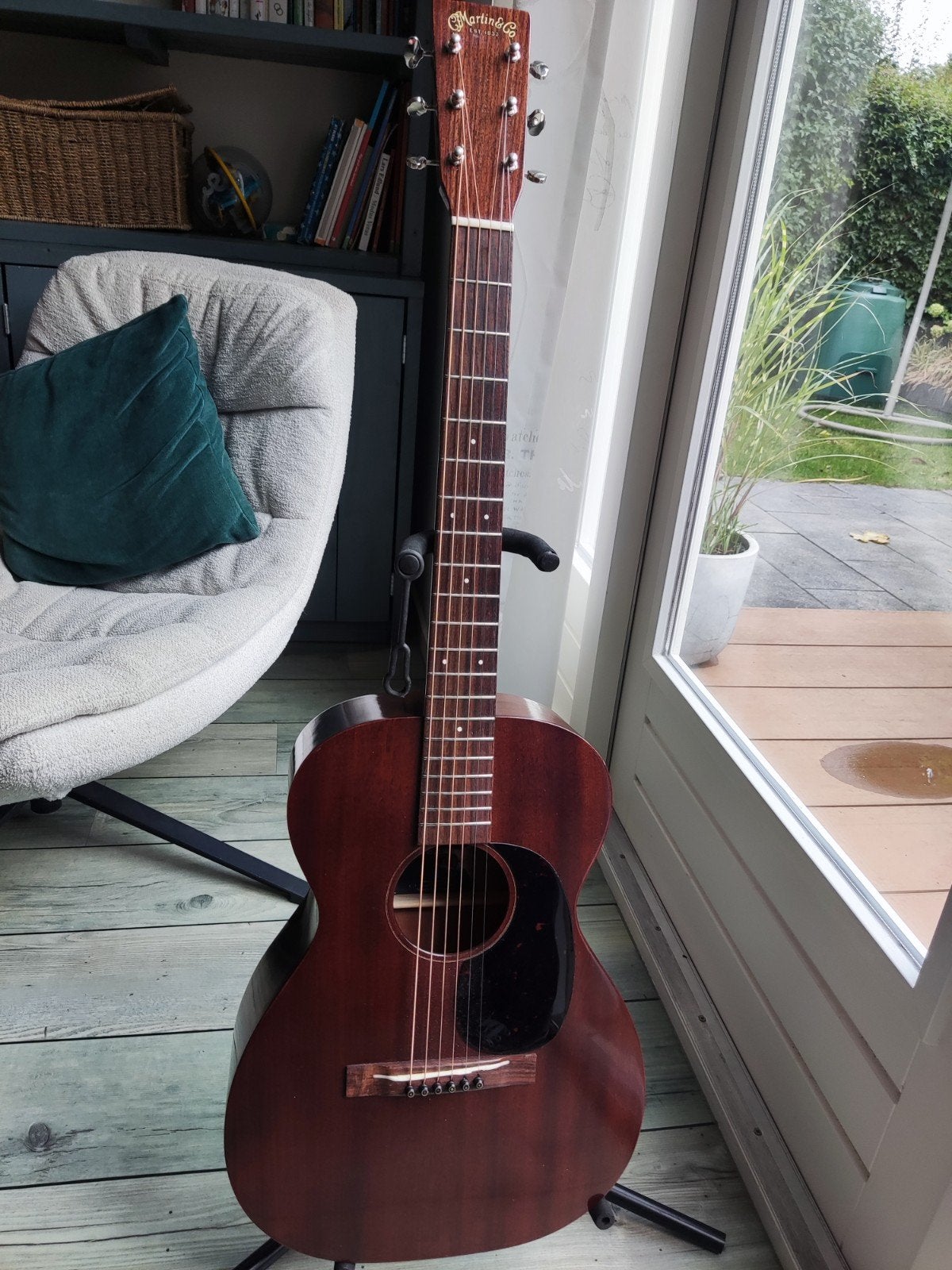 Martin Jason Isbell 0-10e retro met K&K pickup en case, Ophalen, Gebruikt, Western- of Steelstringgitaar, Met (piezo-)element