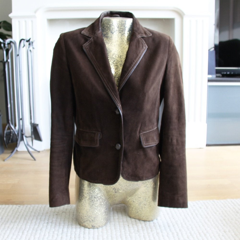 Suede Arma Collection Vintage Jasje (Maat 36) € 35,-, Bruin, Ophalen of Verzenden, Zo goed als nieuw, Maat 36 (S)