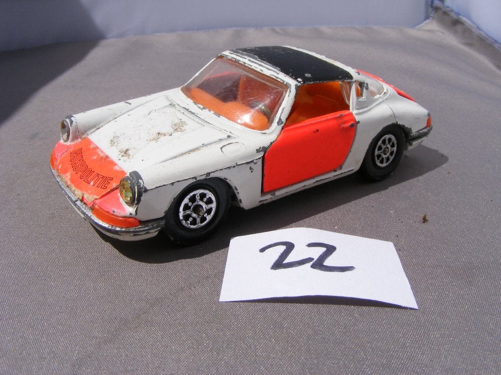 Porsche 911S targa Corgi Toys Rijkspolitie incompleet (22), Ophalen of Verzenden, Gebruikt, Auto, Corgi