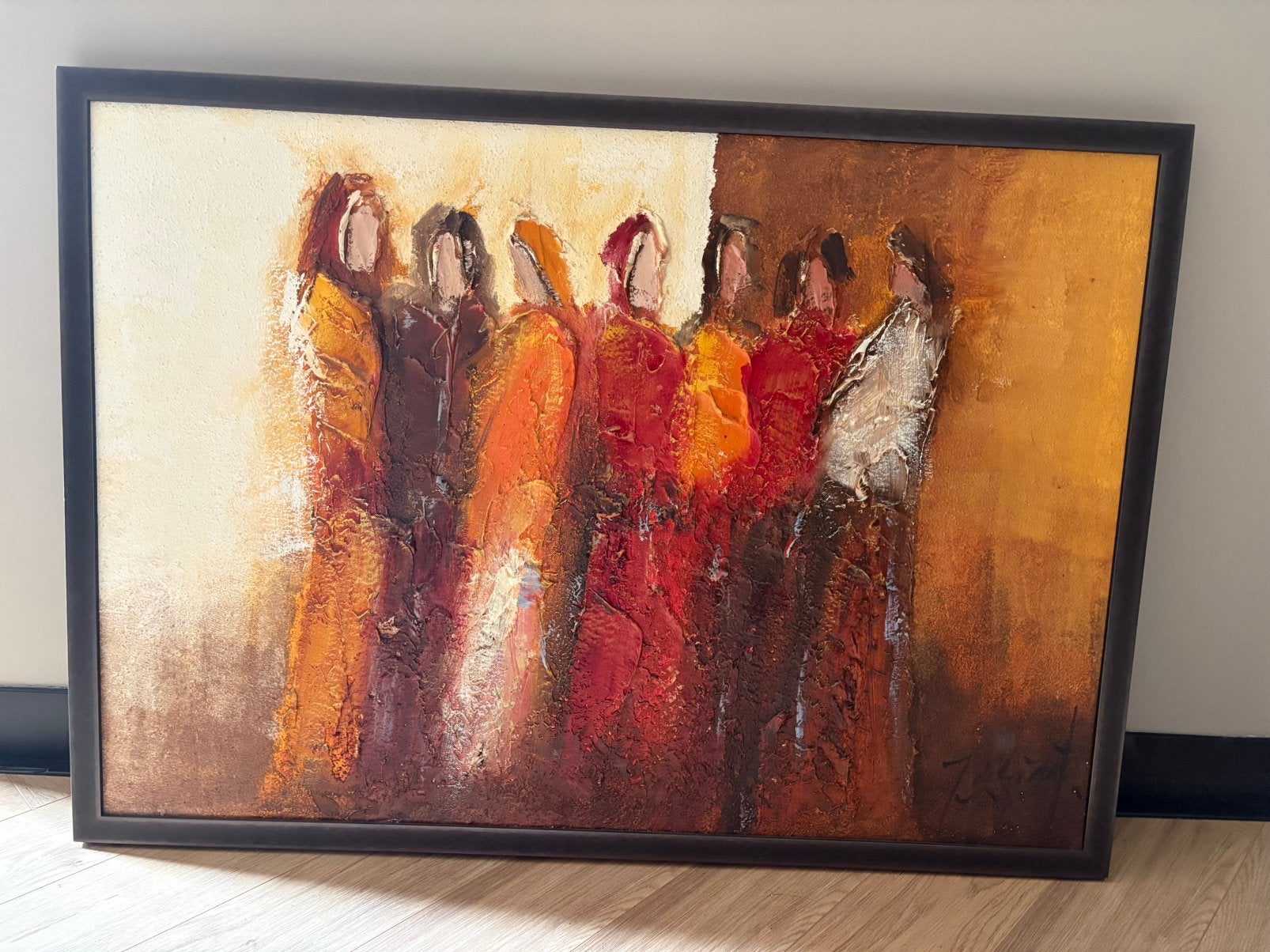 Origineel modern schilderij met structuurverf, Antiek en Kunst, Kunst | Schilderijen | Abstract, Ophalen
