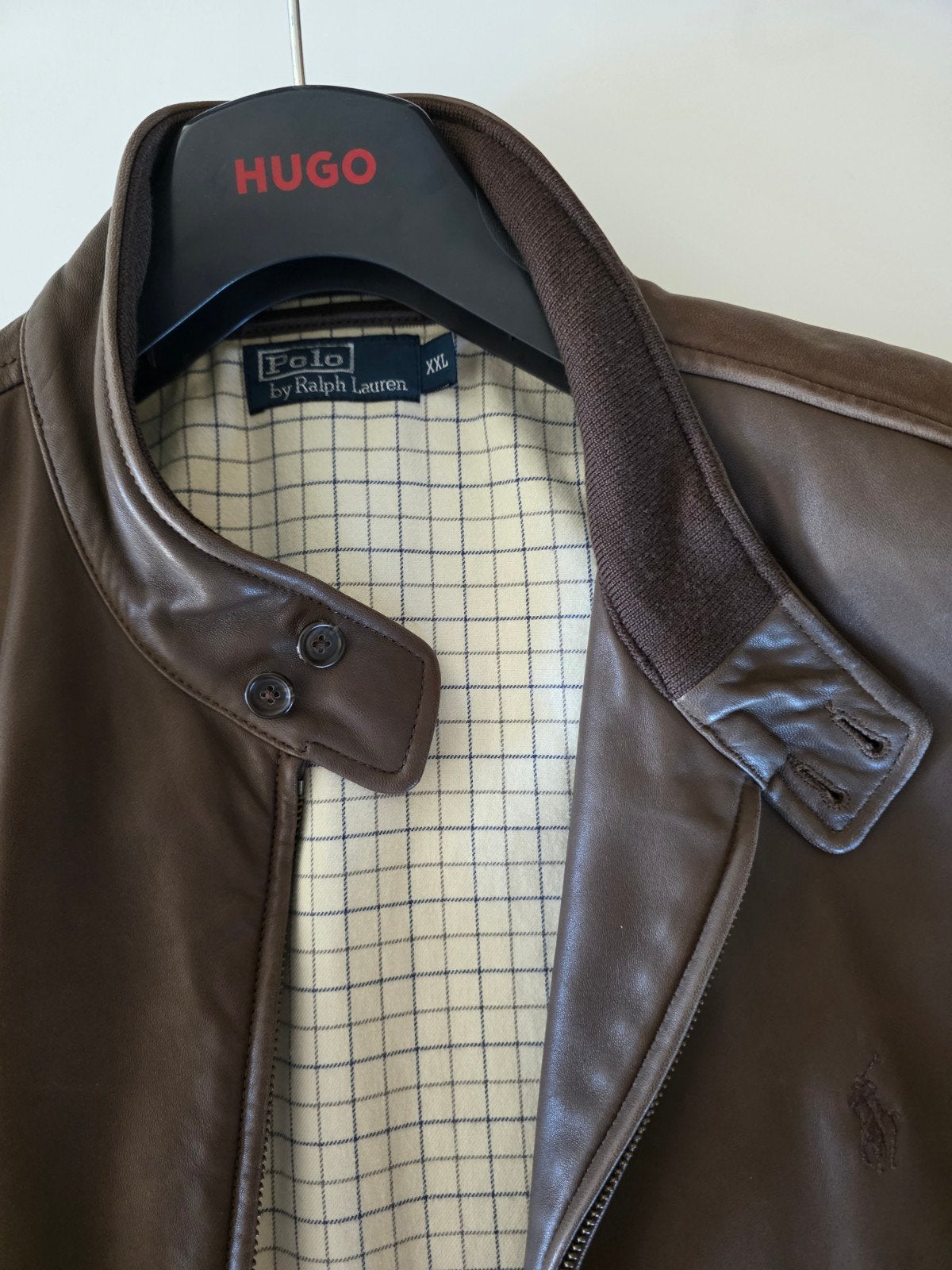 Polo Ralph Lauren Leren Jas - Bruin - XXL, Polo Ralph Lauren, Bruin, Maat 46/48 (XL) of groter, Ophalen of Verzenden