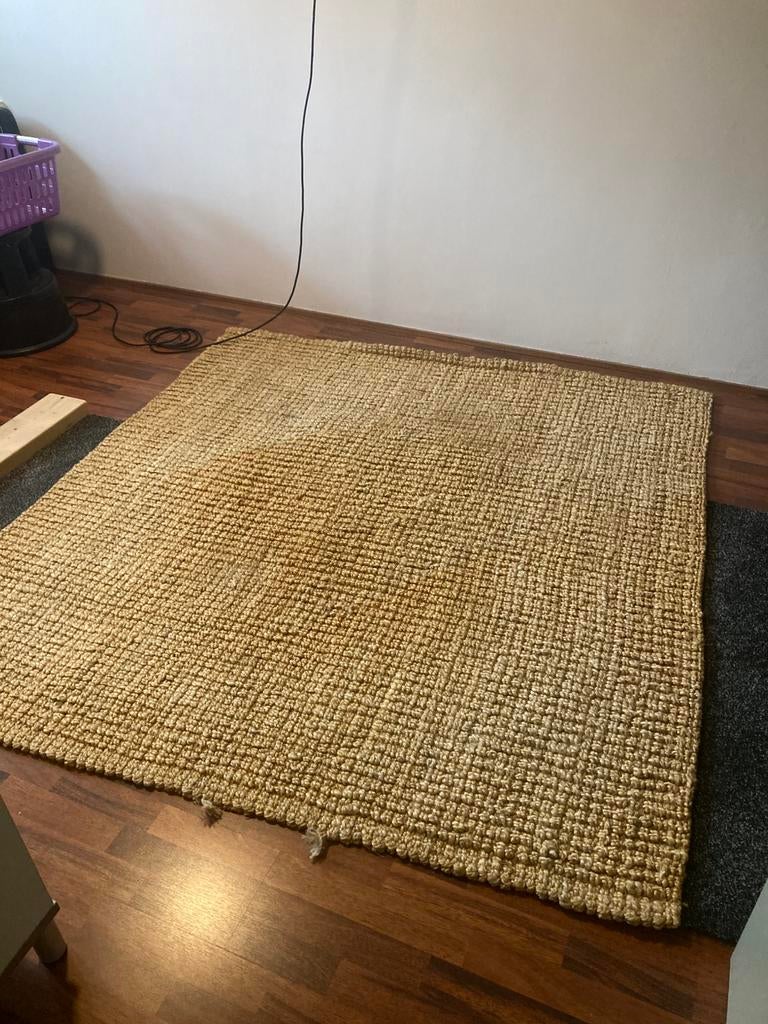 Te koop, schitterend dik handgeknoopt sisal kleed 190x180, Ophalen, 150 tot 200 cm, Zo goed als nieuw, 150 tot 200 cm