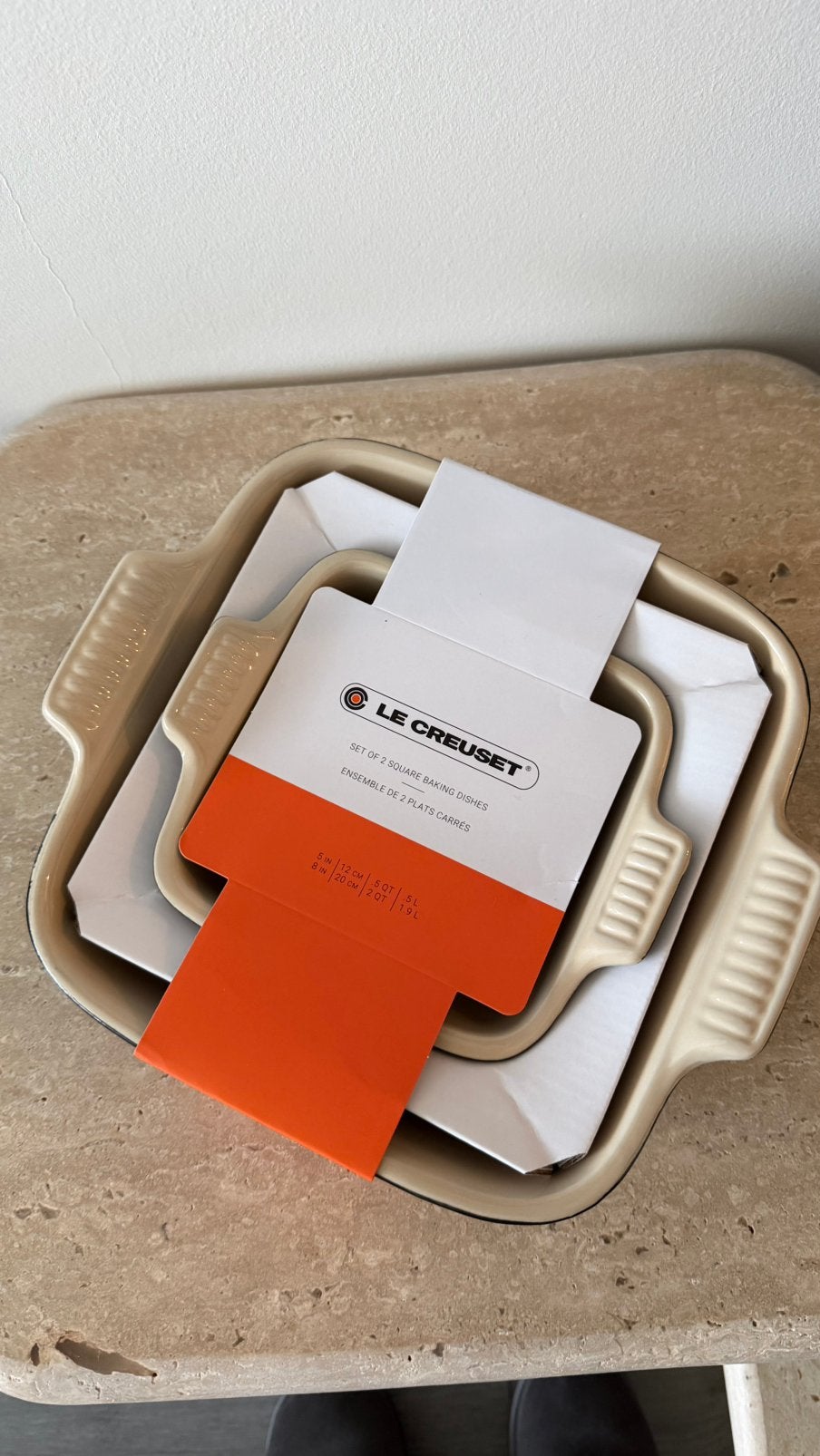 Le Creuset Heritage vierkante ovenschalen zwart glans, Overige typen, Ophalen of Verzenden, Nieuw, Le Creuset
