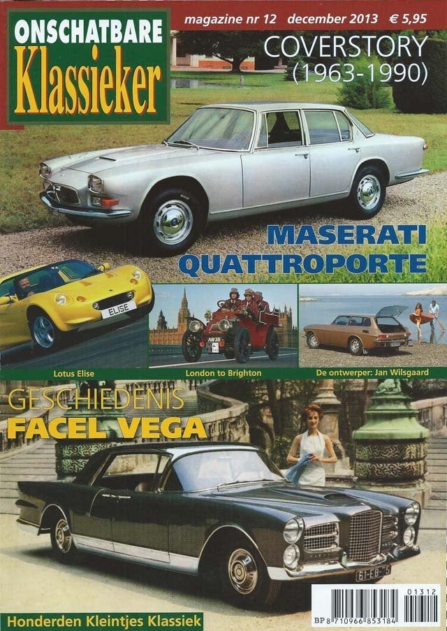 OK 12 2013 : Maserati Quattroporte - Lotus Elise - Marcos, Ophalen of Verzenden, Gelezen, Algemeen