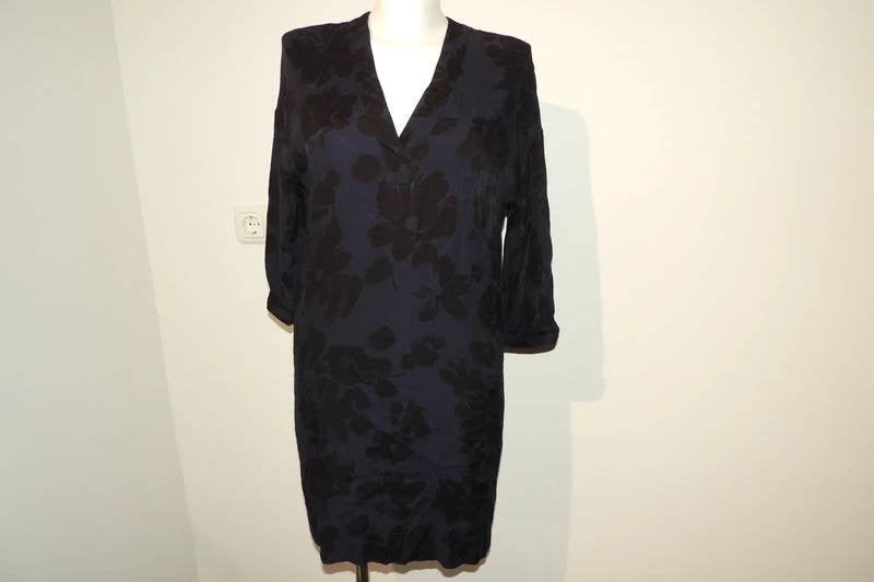 Essentiel Antwerp nacht blauwe jurk zwart motief mt 36/38, Kleding | Dames, Jurken, Verzenden, Zwart, Zo goed als nieuw, Essentiel Antwerp