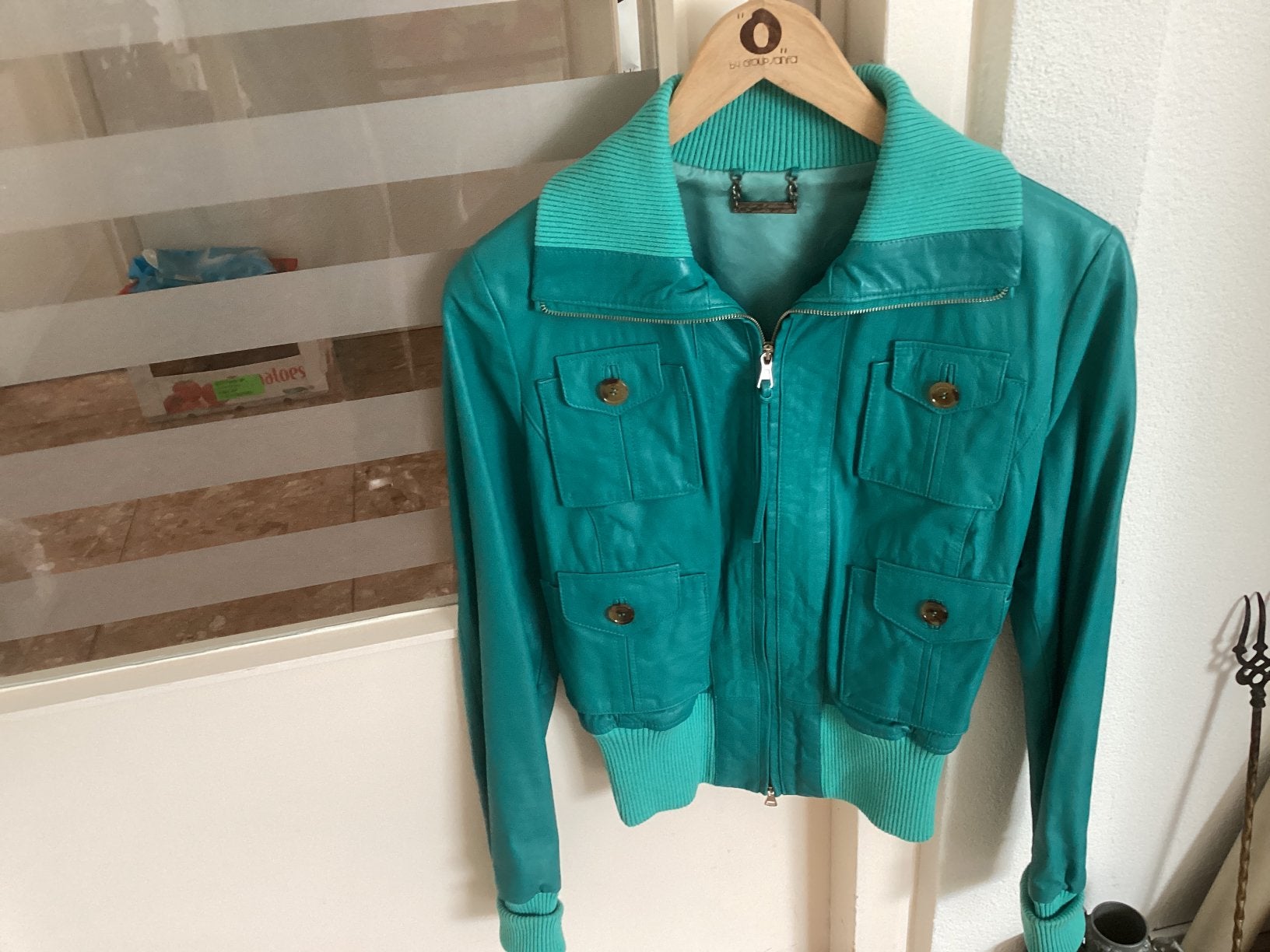 Leder jack Italie maat 36-38. Nieuw, Motoren, Ophalen of Verzenden, Tweedehands, Jas | leer