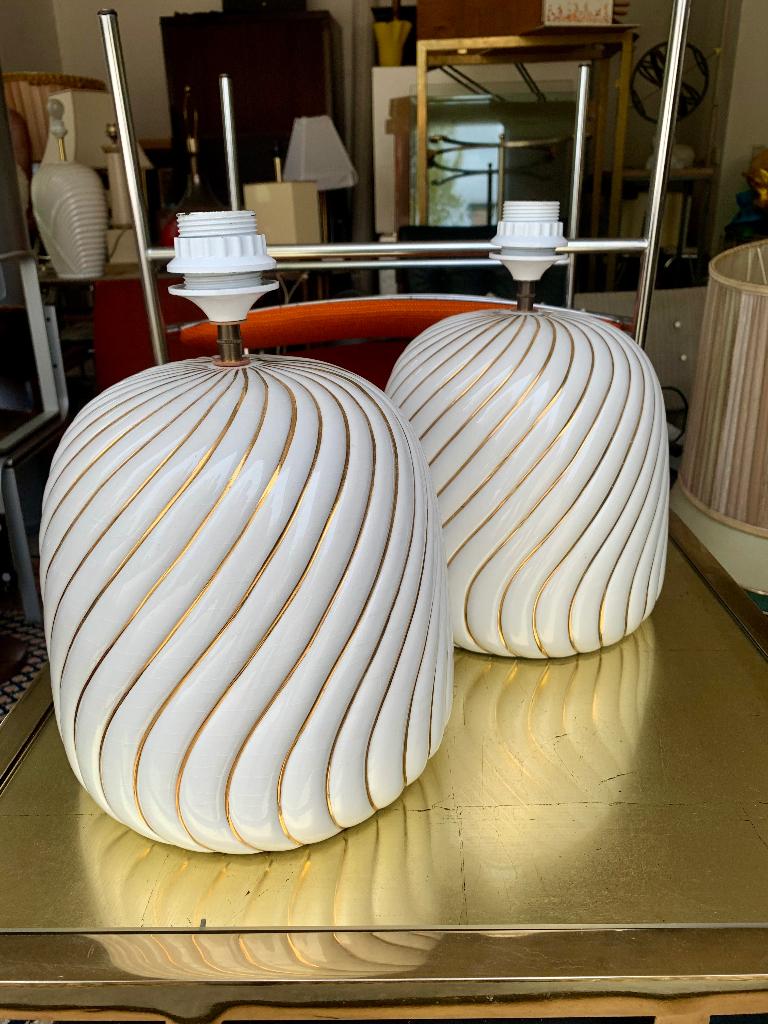 Twee vintage Italiaanse tafellampen, Ophalen, Overige materialen, Zo goed als nieuw, Hollywood Regency