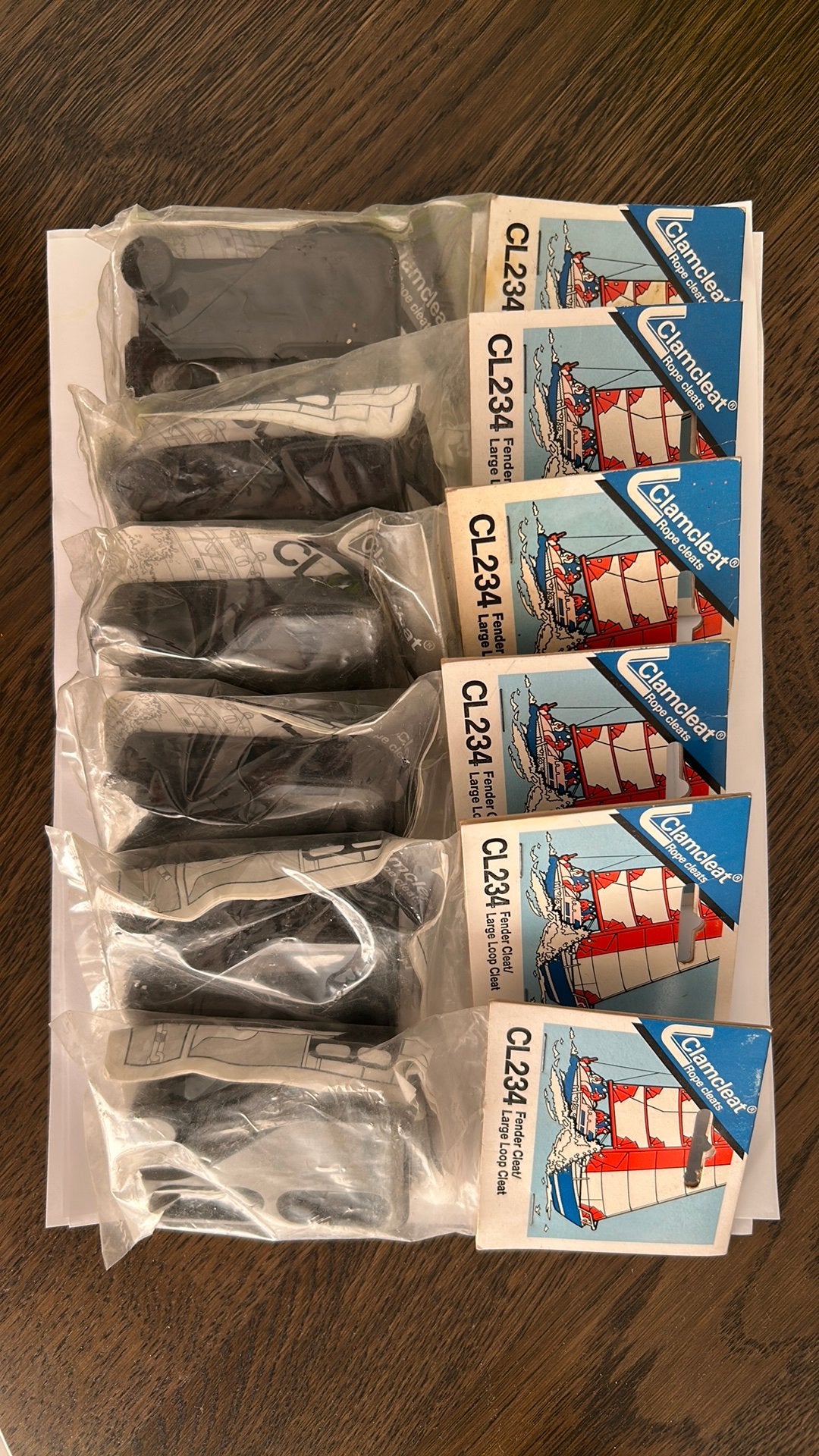6 stuks Stootwilophangklem CL234 Clamcleat Plastimo zwart, Ophalen of Verzenden, Nieuw, Toebehoren, Minder dan 15 m²
