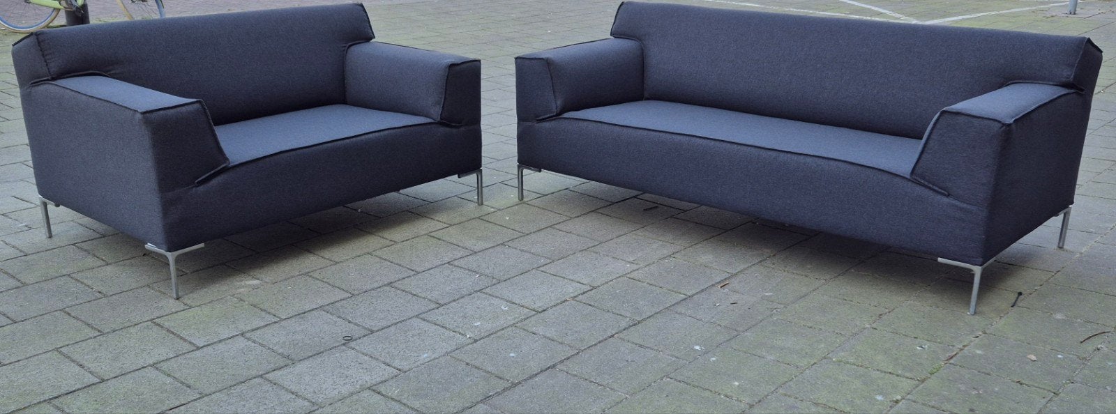 BANKSTEL DESIGN ON STOCK BLOQ BANK 2,5 + 1,5 zits stof, Design, Driepersoons, 75 tot 100 cm, Ophalen of Verzenden