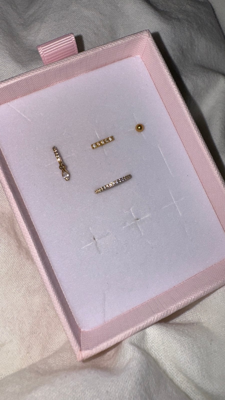 Gouden Piercing Sieraden Set, Oor- of Traguspiercing, Nieuw, Ophalen of Verzenden, Goud