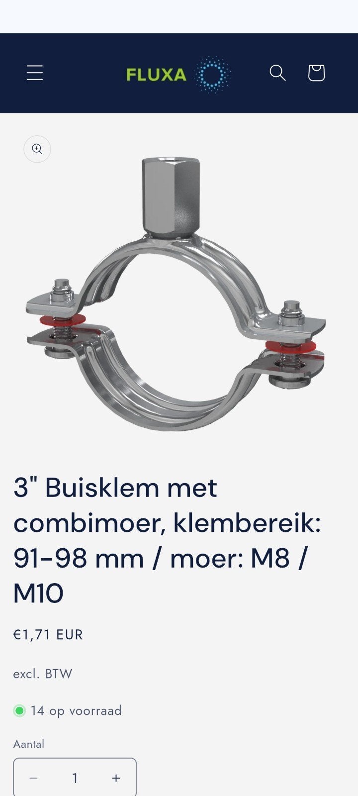 Doos met 47 stuks buisklemmen maat 3 (91-98 mm), Ophalen of Verzenden, Zo goed als nieuw, 50 tot 100 mm, Overige typen