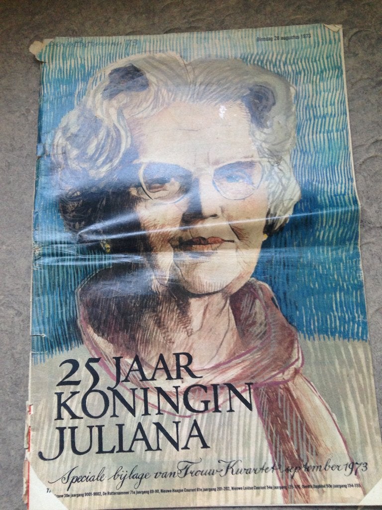 Speciale uitgave 25 jaar Koningin Juliana (1973), Ophalen of Verzenden, Gebruikt, Tijdschrift of Boek