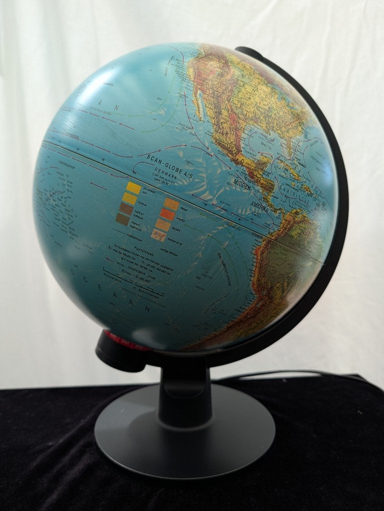 Verlichte Scan Globe wereldbol Seizoensring nacht simulatie, Huis en Inrichting, Woonaccessoires | Wereldbollen, Ophalen of Verzenden