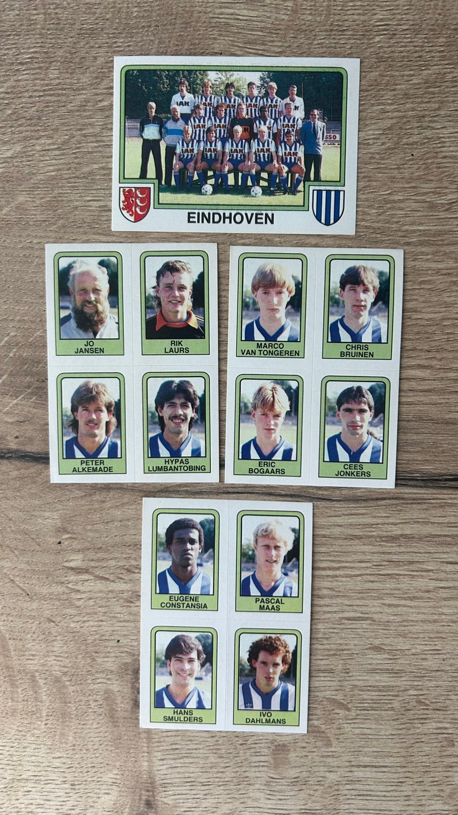 Panini Voetbal 86 plaatjes Eindhoven 4x, Verzenden, Zo goed als nieuw, Meerdere plaatjes