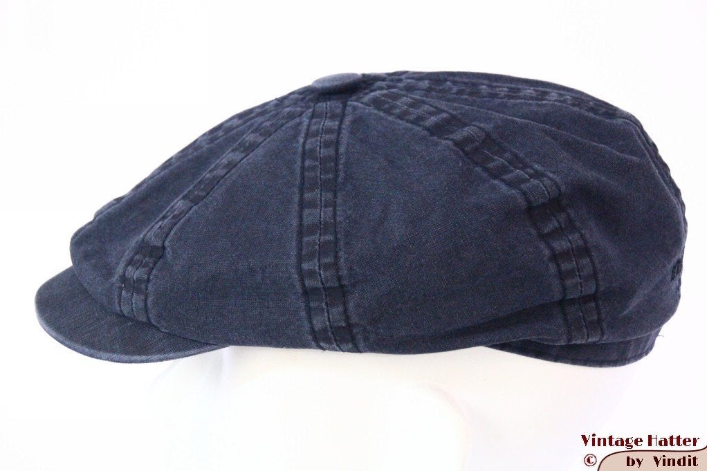 Panelenpet Stetson denim blauw katoen 53,5 - 54 = XS nieuw, Stetson, Nieuw, Ophalen of Verzenden, Pet