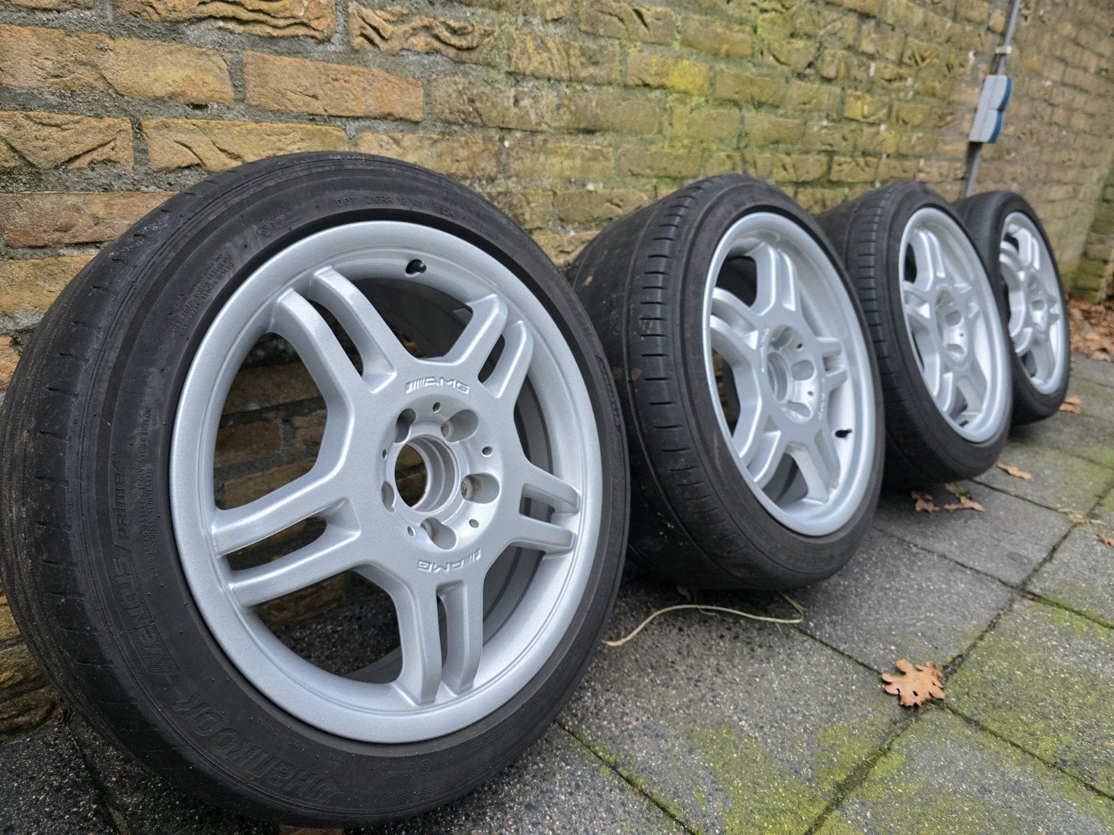 4x Mooie Mercedes AMG velgen 17 inch breedset - SLK, CLK, Ophalen, 17 inch, Personenwagen, Velg(en)
