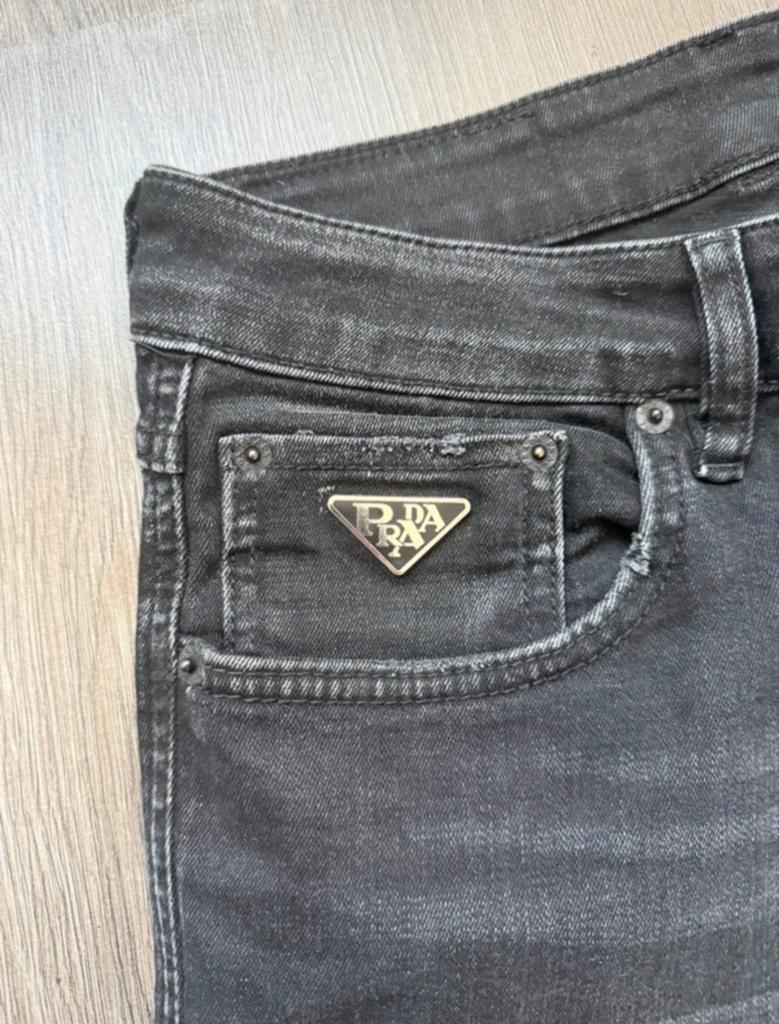 Zwarte Prada Slim Fit Jeans Maat 34, Ophalen of Verzenden, Zo goed als nieuw, Zwart, W33 - W34 (confectie 48/50)