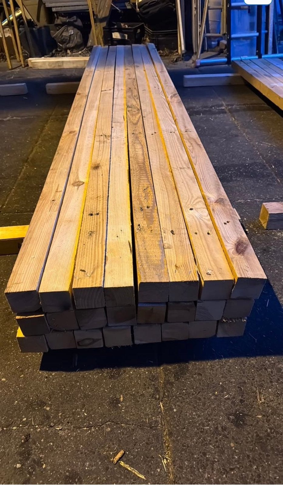 Houten balken 6,75x6,75x314 - 12 stuks, Ophalen, Zo goed als nieuw, 250 cm of meer, Balken
