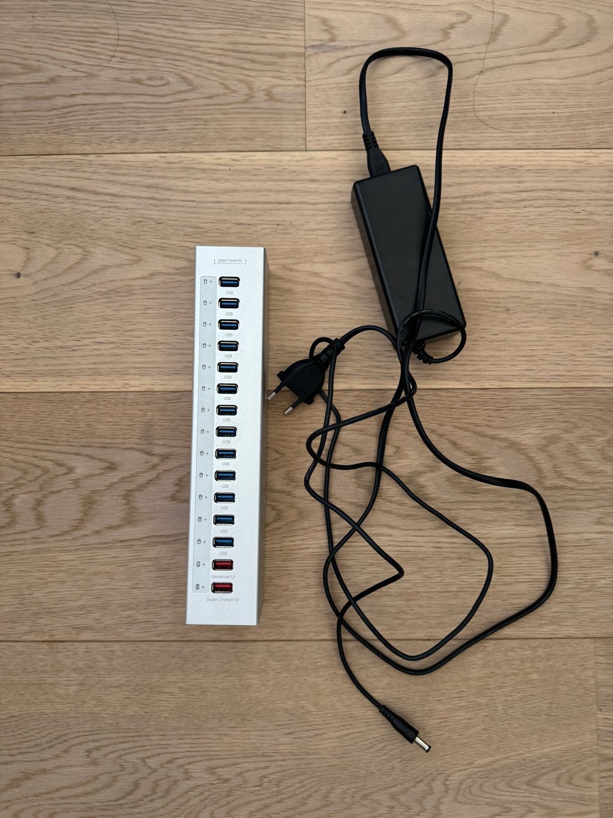 ORICO 13-poorts USB 3.0 HUB met dubbele USB-oplaadpoort, Ophalen of Verzenden, Zo goed als nieuw