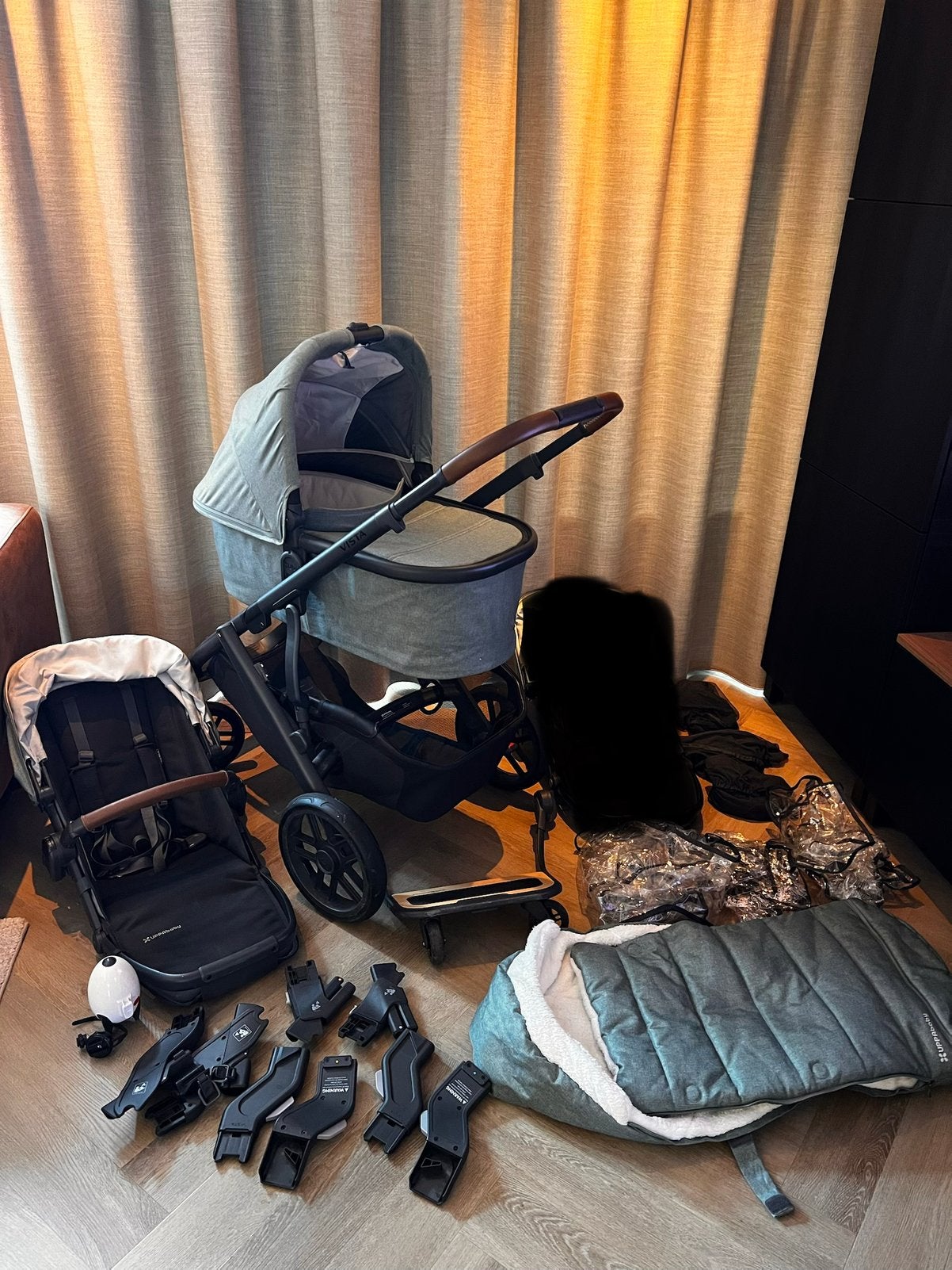 Uppababy Vista V2 kinderwagen compleet, Kinderen en Baby's, Kinderwagens en Combinaties, Gebruikt, Verstelbare duwstang, Ophalen