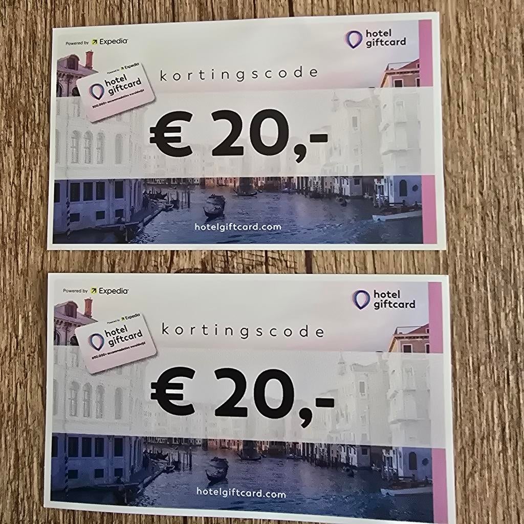 Hotel giftcard 2x, Twee personen, Kortingsbon