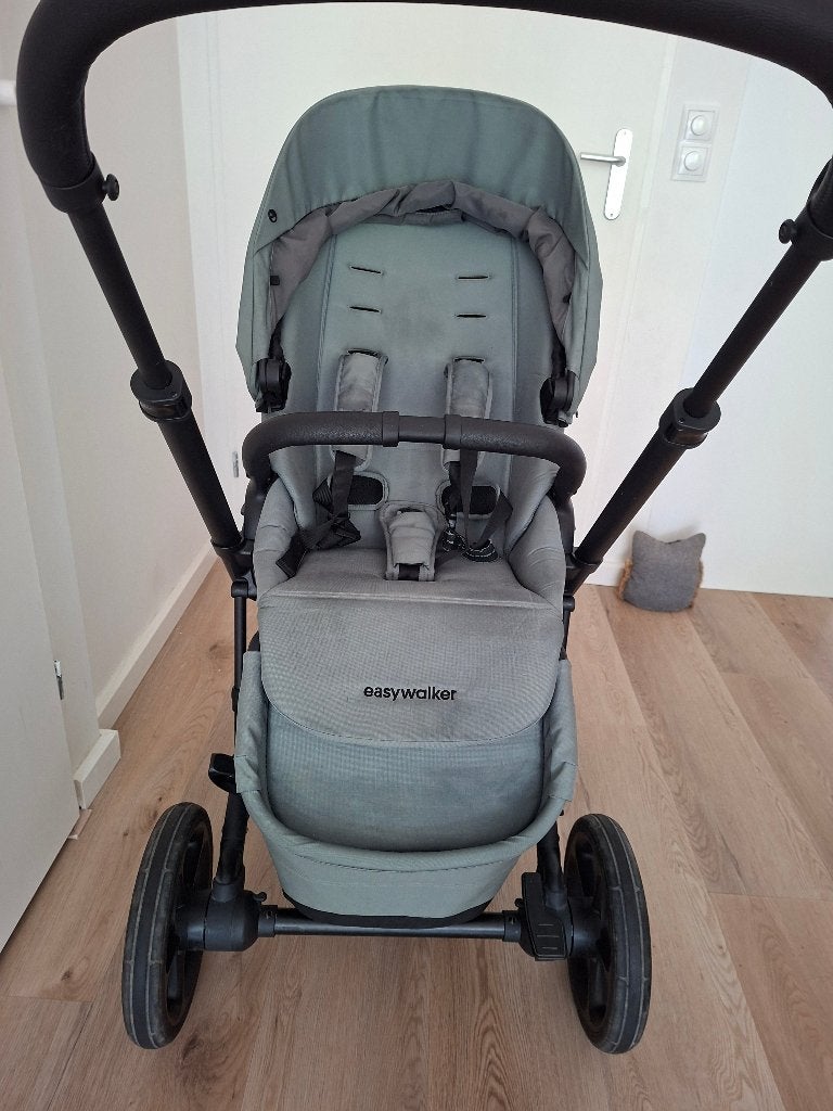 Easywalker Jimmey thyme green + extra's, Zo goed als nieuw, Verstelbare duwstang, Ophalen, Kinderwagen